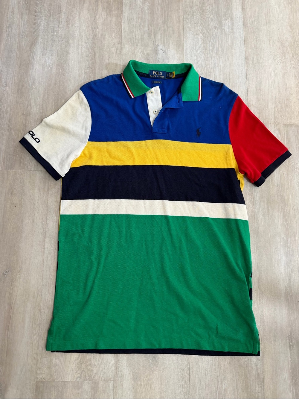 Polo Ralph Lauren Multicolor Striped Polo Shirt - Green/Blue/Red